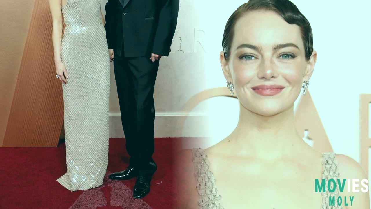 Emma Stone Steals the Show at the 2025 Oscars: Champagne Dress Pixie Cut & Red Carpet Magic - MoviesMoly Main Image