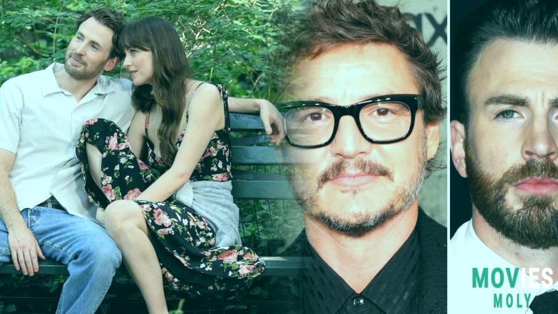 Uh Oh Love Triangle Alert! Chris Evans Pedro Pascal and Dakota Johnson Get Messy in 'Materialists' Trailer image 3 